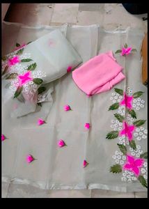 Organza Hand Paint Suit
