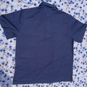 🇰🇷 Korean Imported Navy Blue Shirt – Premium