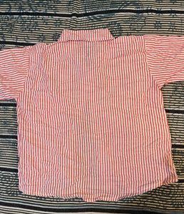 Chic Striped Crochet Pocket Shirt