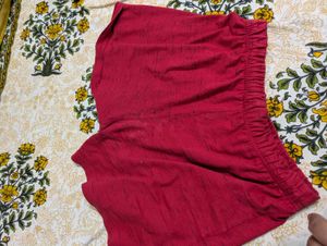 Vibrant Red T-Shirt And Shorts