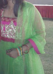 Anarkali Green Party Wear Suit