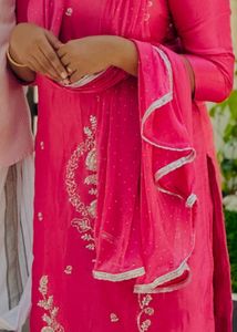Vibrant Pink Embroidered Kurta Set