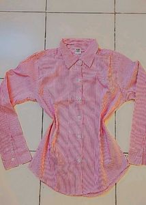 striped pink shirt