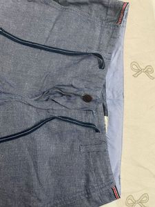 Men's Blue Casual Pants