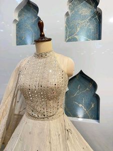 Elegant Cream Lehenga Choli, FIXED PRICE