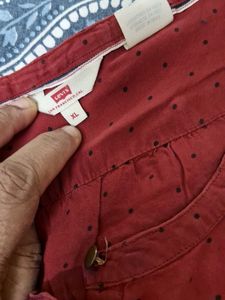 Chic Polka Dot Red Blouse