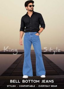 Brand New Sky Blue Bell Bottom Jeans for Boys and
