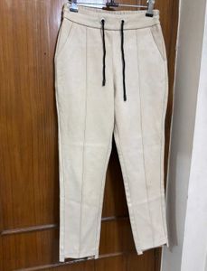 Korean Beige Drawstring Pants