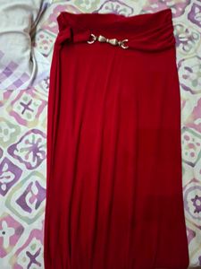 Long straight skirt
