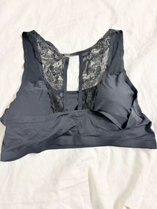 Lace Trim Sports Bra