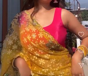 Elegant Embroidered Yellow Saree