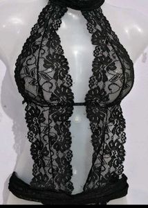 Elegant Black Lace Bodysuit