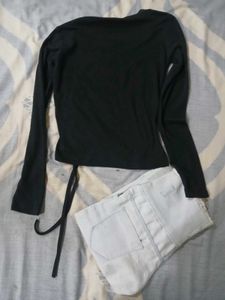 combo Ruched top and jeans