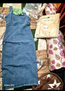 Stylish Blue Denim Midi Dress