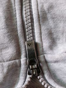 Grey Adidas Zip-Up Hoodie