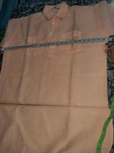 Orange Short Sleeve Kurta