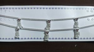 Elegant Silver Anklets with Tassels #baby girl