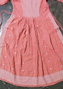 Pink Embroidered Kurta Set