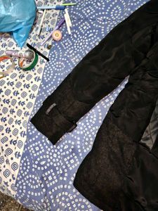 Black Puffer Coat with Faux Fur Hood men or women