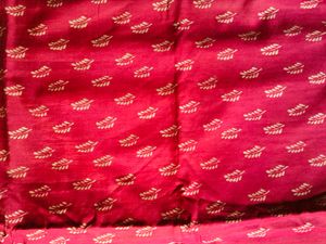 Vibrant Pink Silk Saree with Gold Border