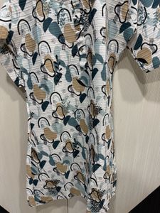Patterned Casual Mini Dress