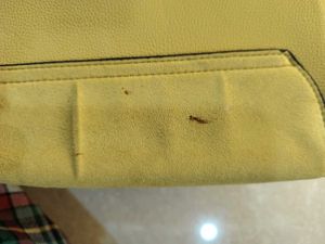 Yellow Suede Crossbody Bag