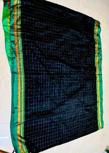 Black silk saree