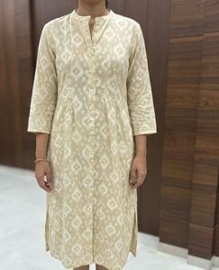 Elegant Beige Printed Kurta