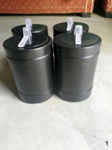 Set of 4 Black Empty Containers