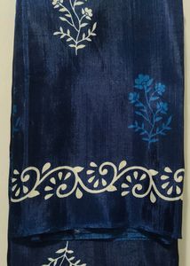 Indigo Blended Silk Saree