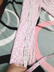 Cute Pink Heart Pajama Pants