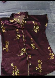 Satin Floral Nightshirt