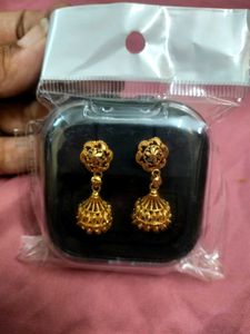 Gold Tone Jhumka Earrings