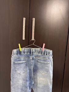 Light Wash Distressed Denim Jeans