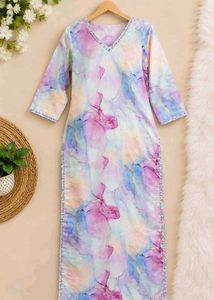 Elegant Watercolor Print Suit Set
