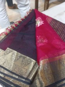 Vibrant Pink Embroidered Saree
