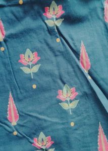 Stylish Teal Floral Print Sharara Set