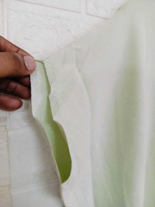 Mint Green V-Neck Relaxed Fit Tee