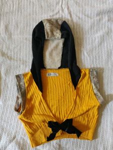 Yellow &amp; Black Knit Top