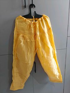 Elegant Red Kurta with Yellow Patiala Pants