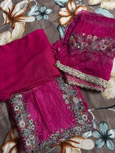 Stunning Pink Embroidered Kurta Set