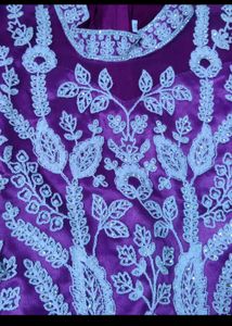 Embroidered Purple Kurta Suit