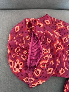 Boho Print Smocked Crop Top
