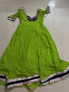 Vibrant Green Anarkali Kurta Set