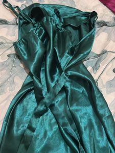 Vintage Cowl neck Satin Slip party Dress