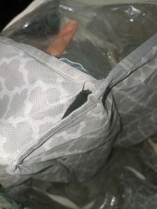 Grey Organizer Bag with Zipper