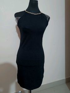 Miss Poem Black One Piece Dress