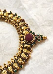 Traditional 1gm Gold Set with Ear Rings