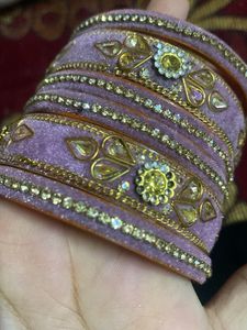 Elegant Lavender Bangles Set