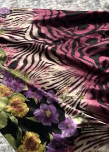 Boho Floral Zebra Print Midi Dress